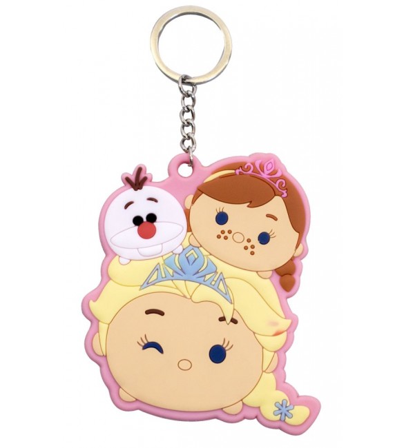 Espelho Chaveiro Emborrachado Anna Eslsa & Olaf Frozen Tsum Tsum - Disney